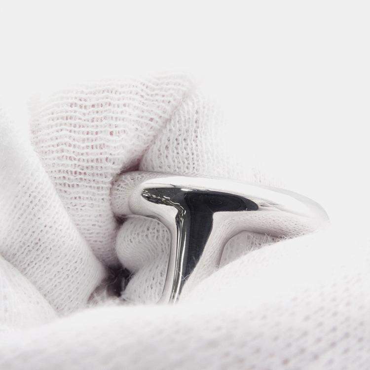Pre Owned Hermes Osmoz Ring Size GM EU 53 Silver 925