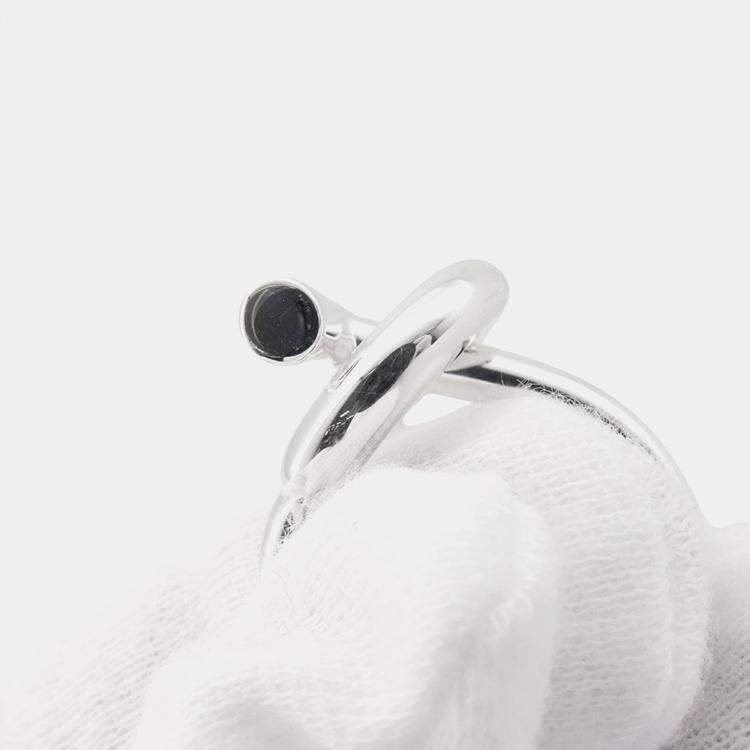 Pre Owned Hermes Echappee Silver 925 Ring MM EU 51 