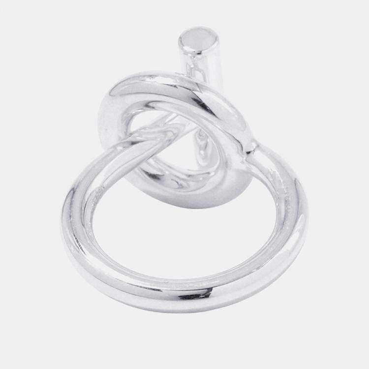 Pre Owned Hermes Echappee Silver 925 Ring MM EU 51 