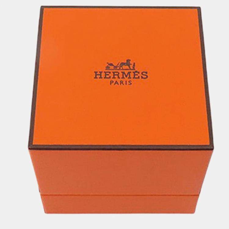 Pre Owned Hermes Croisette Silver 925 Ring Size GM EU 52