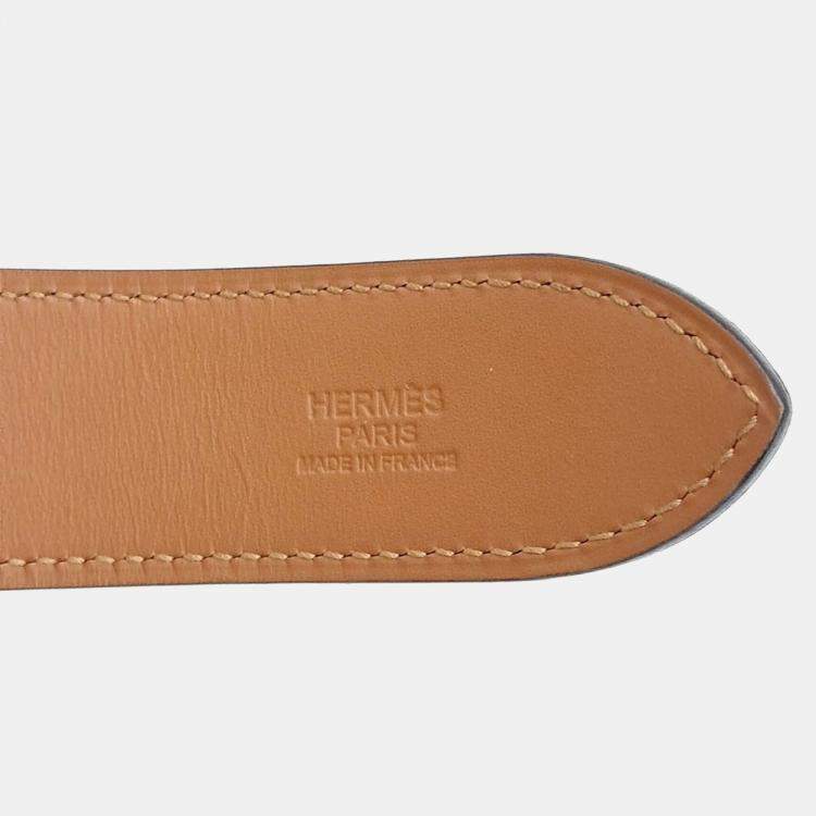 Pre Owned Hermes Blue Leather Belt