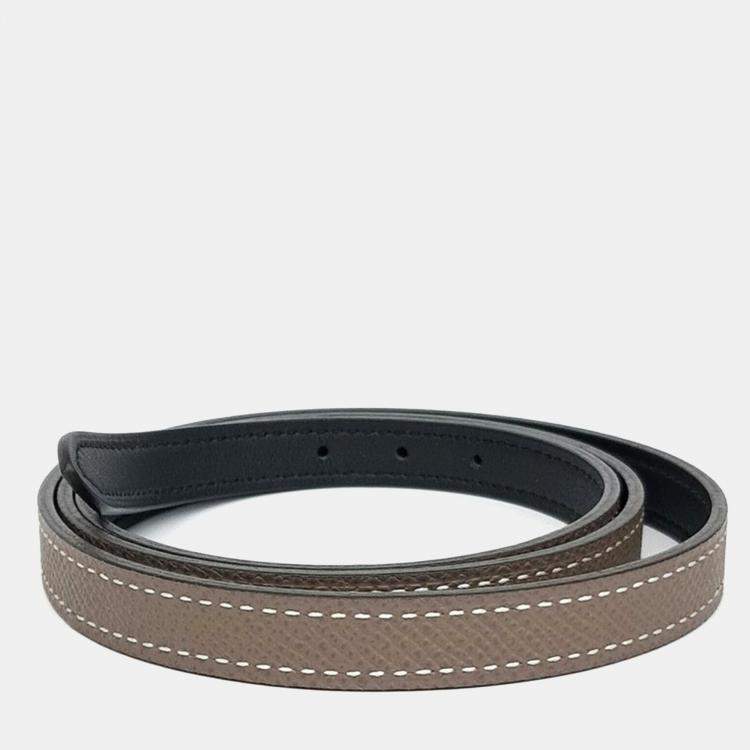 Pre Owned Hermes Brown Leather Belt Strap