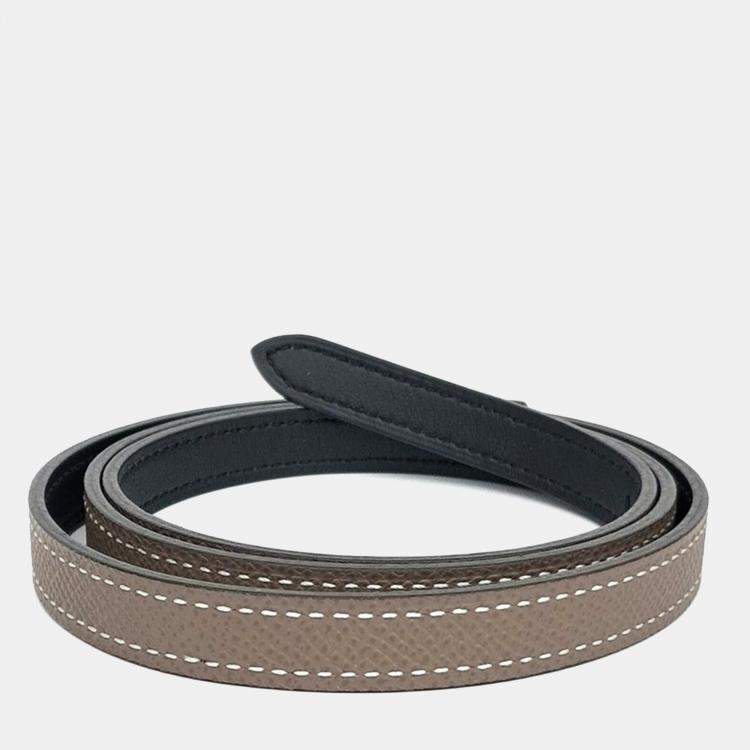Pre Owned Hermes Brown Leather Belt Strap