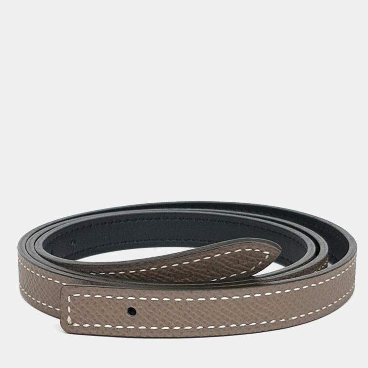 Pre Owned Hermes Brown Leather Belt Strap
