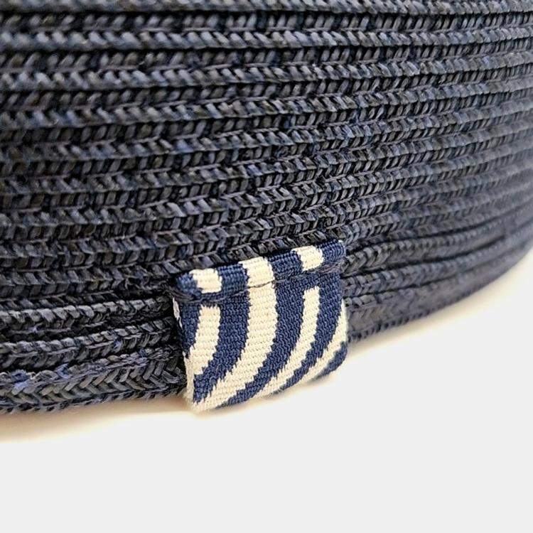 مملوكة مسبقًا Hermes Navy Blue Paper Polyester Hat