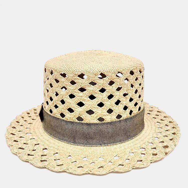 مملوكة مسبقًا Herme Beige Straw Hat