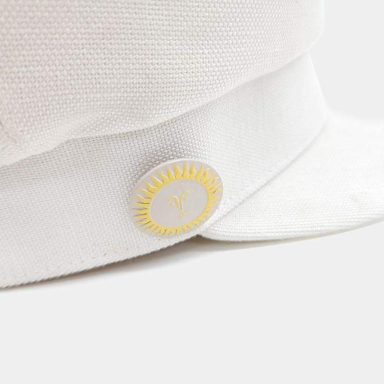 Pre Owned Hermes White Fabric Hunting Cap