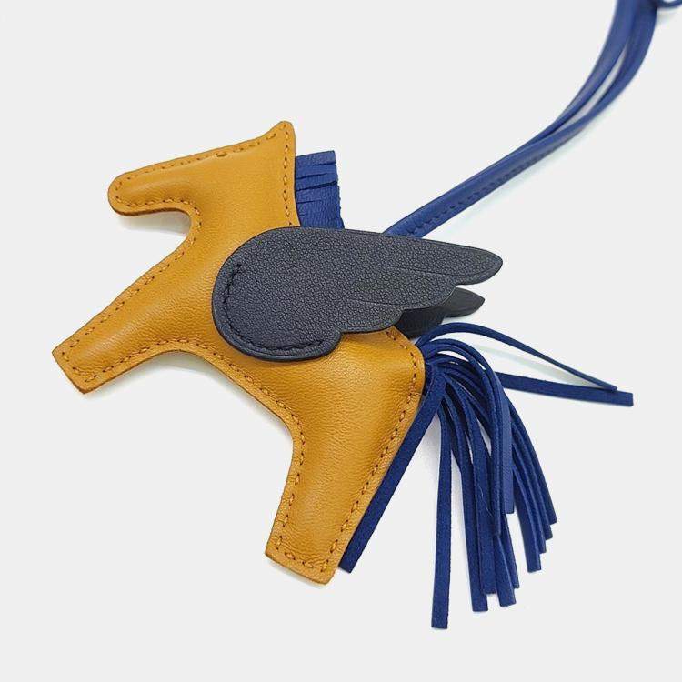 Pre Owned Hermes Multicolor Leather Pegasus Rodeo Small Bag Charm 