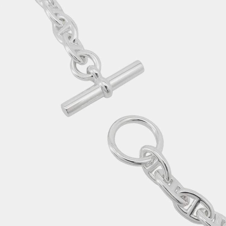 Pre Owned Hermes Chaine D'Ancre Necklace Pm 43 Links Size Pm Sv925