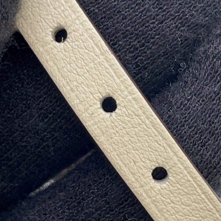 Pre Owned Hermes Pop H Double Tour Leather Bracelet Size T2 Nata Swift Leather