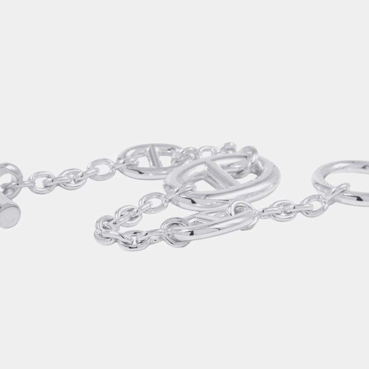 Pre Owned Hermes Chaine D'Ancre Farandole Bracelet Size Xs Sv925
