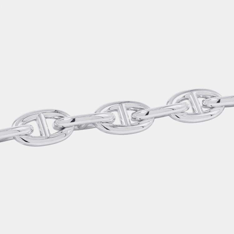 Pre Owned Hermes Chaine D'Ancre Bracelet 10 Frames Size Tgm Sv925