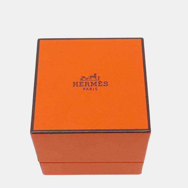 Pre Owned Hermes Chaine D'Ancre Anchene Ring Size Pm/53 Sv925