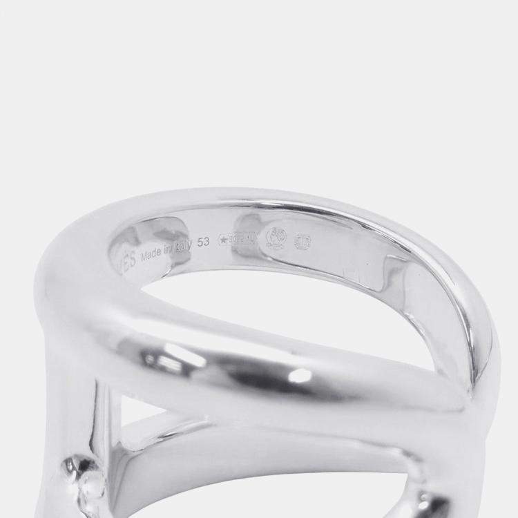 Pre Owned Hermes Osmoz Ring Size Gm/53 Sv925