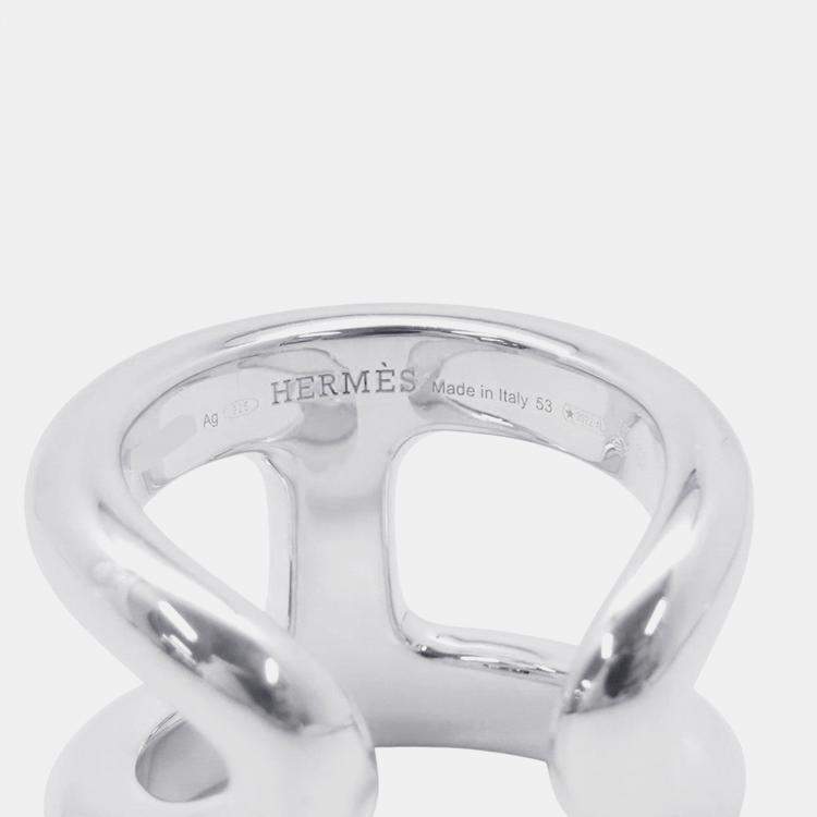 Pre Owned Hermes Osmoz Ring Size Gm/53 Sv925