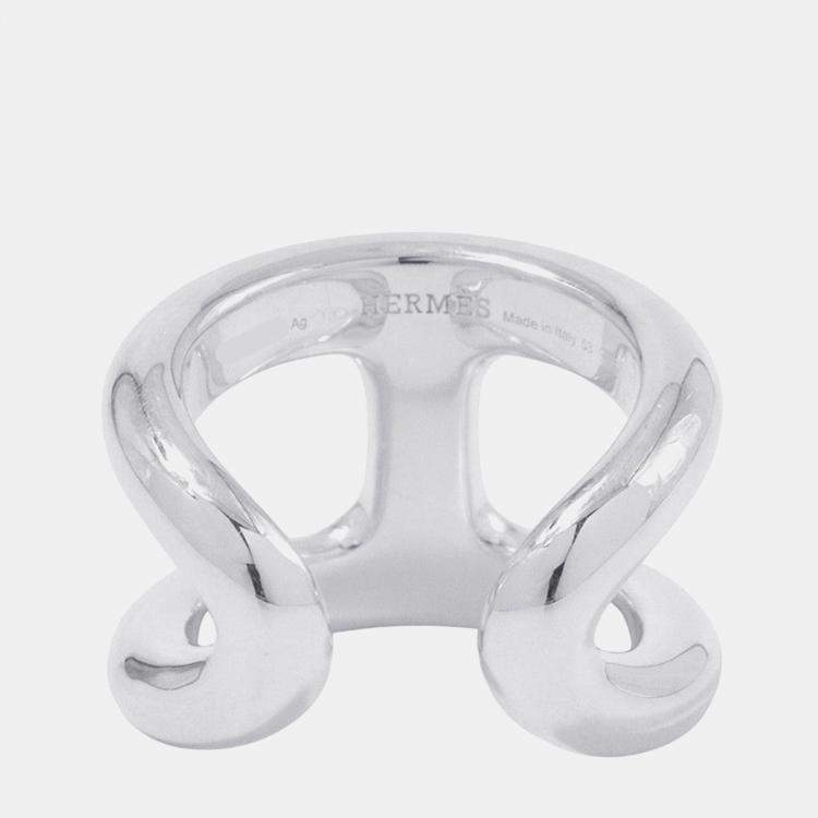 Pre Owned Hermes Osmoz Ring Size Gm/53 Sv925