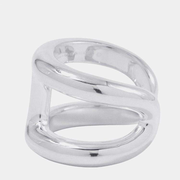 Pre Owned Hermes Osmoz Ring Size Gm/53 Sv925