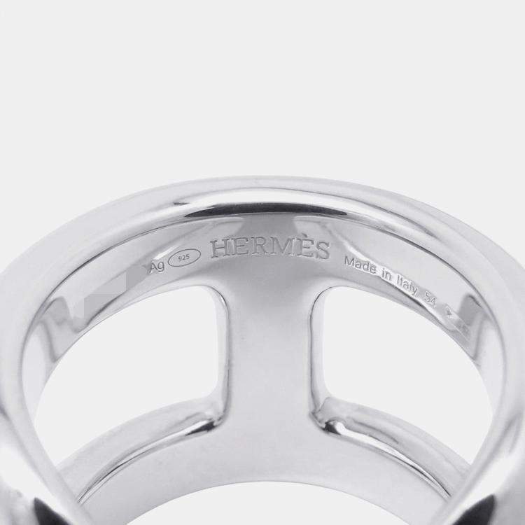 Pre Owned Hermes Osmoz Ring Size Gm/54/#14 Sv925