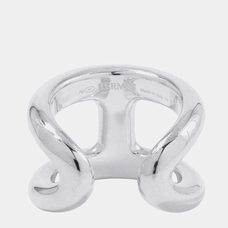 Pre Owned Hermes Osmoz Ring Size Gm/54/#14 Sv925