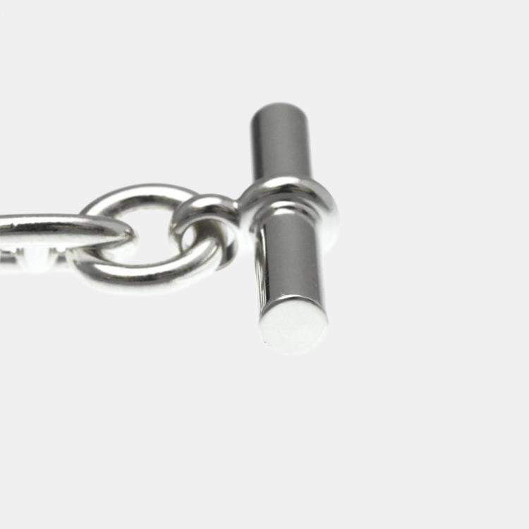 Pre Owned Hermes Chaine D'Ancre MM Silver 925 No Stone Link Bracelet Silver