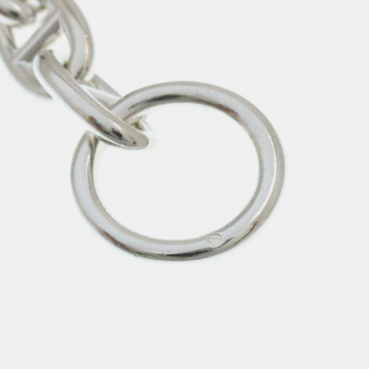 Pre Owned Hermes Chaine D'Ancre MM Silver 925 No Stone Link Bracelet Silver