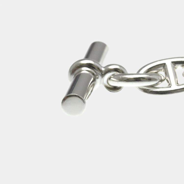Pre Owned Hermes Chaine D'Ancre MM Silver 925 No Stone Link Bracelet Silver