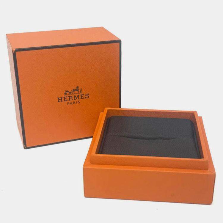 مملوكة مسبقًا Hermes Croisette Ring GM Silver Fashion No Stone Band Ring Silver