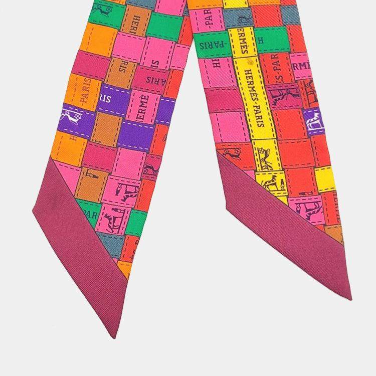 Pre Owned Hermes Multicolor twilly scarf