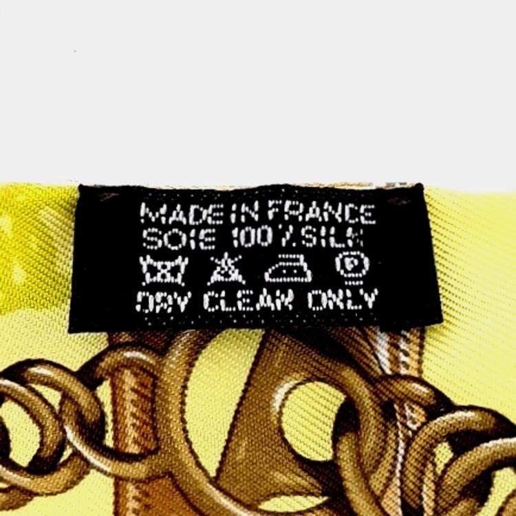 Pre Owned Hermes Yellow Silk Twilly
