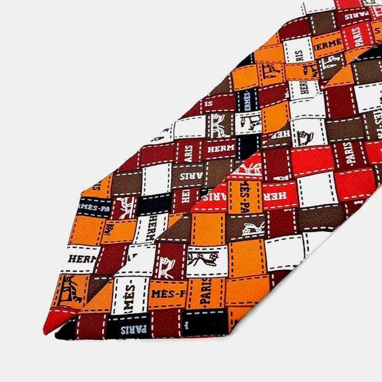 مملوكة مسبقًا Hermes Multicolor Silk Twilly