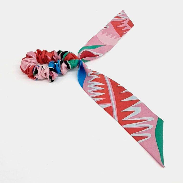 Pre Owned Hermes silk hair scrunchie
