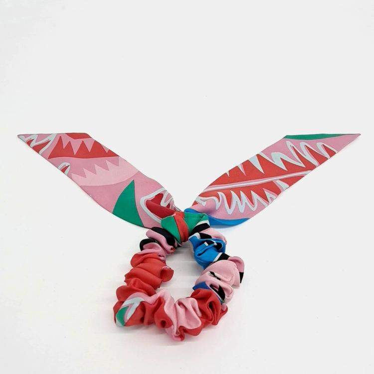 Pre Owned Hermes silk hair scrunchie