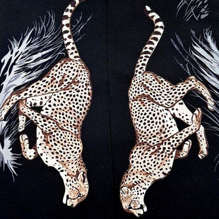 Pre Owned Hermes Maxi Twilly Black Scarf