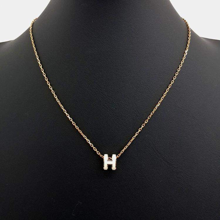 Pre Owned Hermes Pop H Mini Necklace