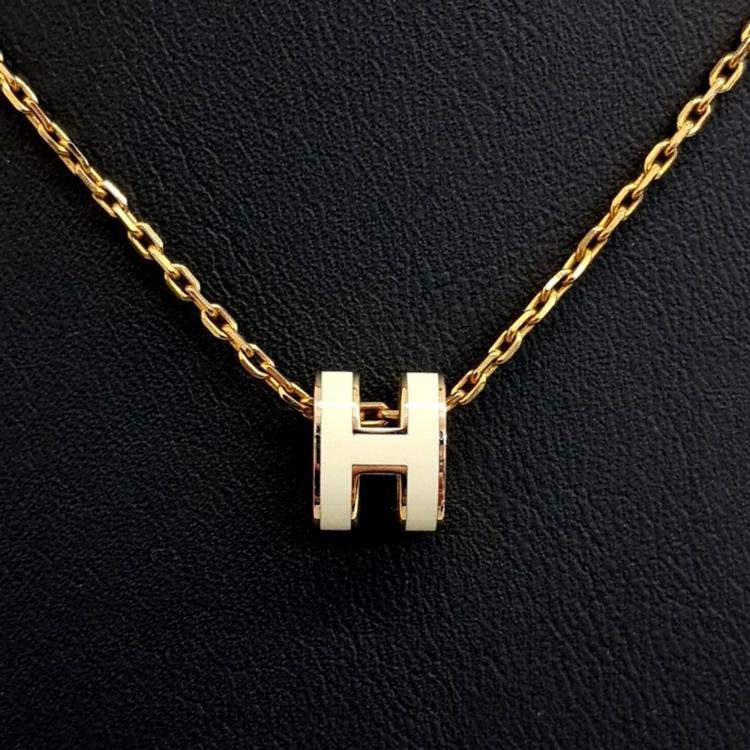 Pre Owned Hermes Pop H Mini Necklace