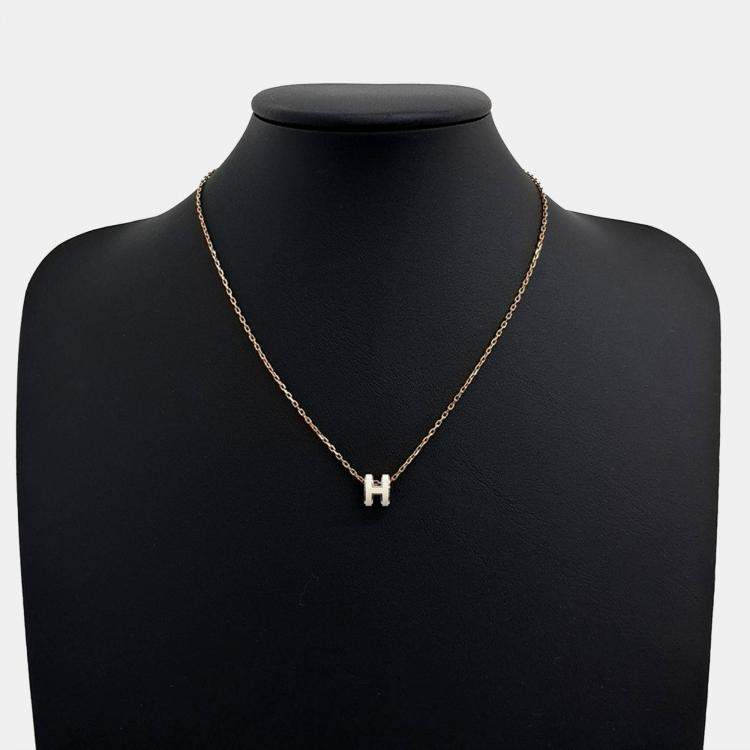 Pre Owned Hermes Pop H Mini Necklace