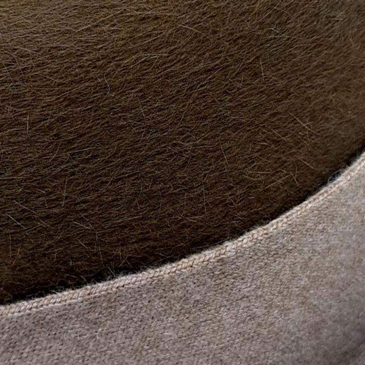 Pre Owned Hermes Beige Brown Felt Hat