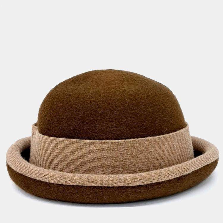 Pre Owned Hermes Beige Brown Felt Hat