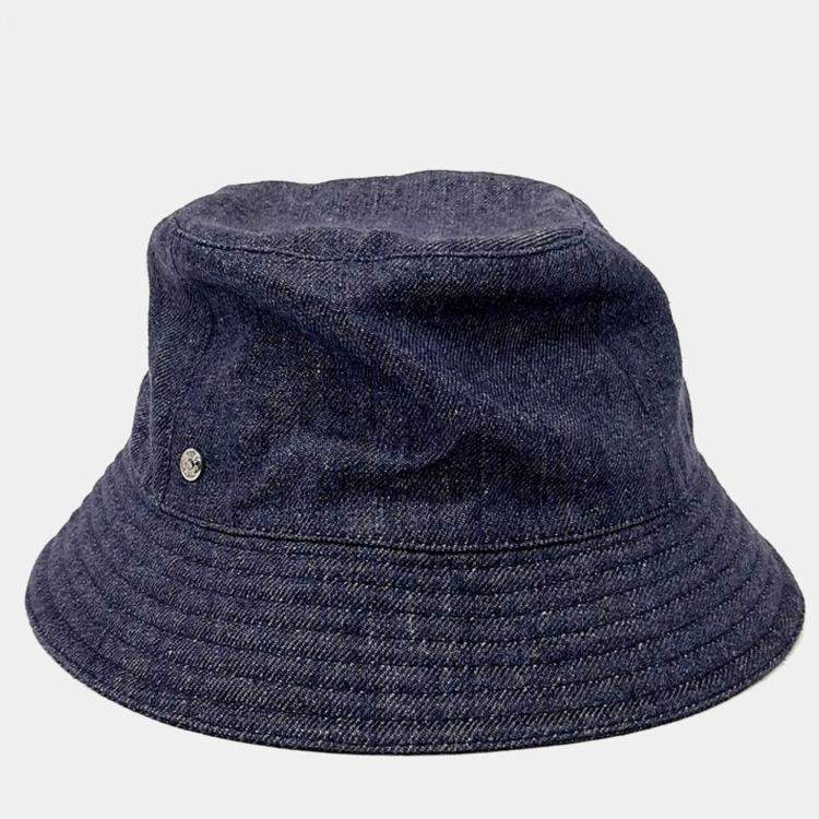 Pre Owned Hermes  Denim Bucket Hat