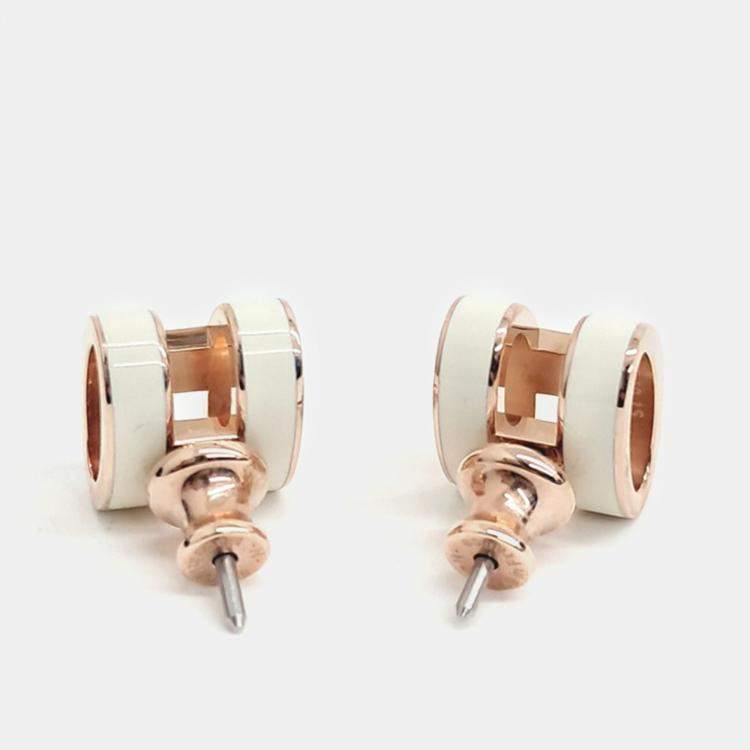 Pre Owned Hermes Pop H logo earrings