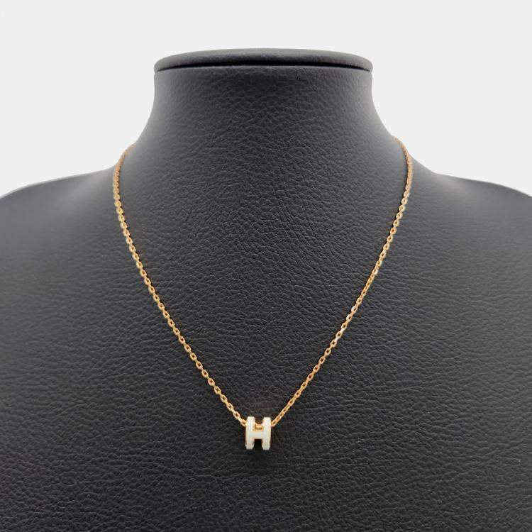 Pre Owned Hermes Pop H Mini Necklace