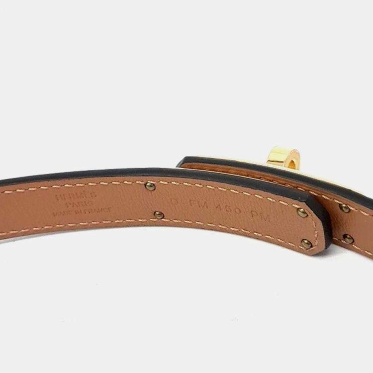 مملوكة مسبقًا Hermes Black Leather Kelly Belt