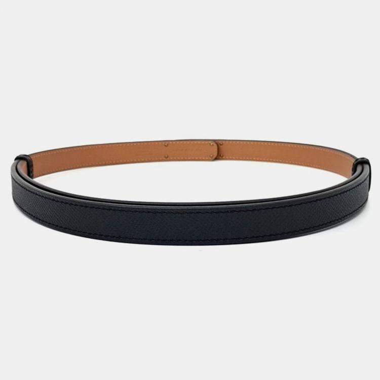 مملوكة مسبقًا Hermes Black Leather Kelly Belt