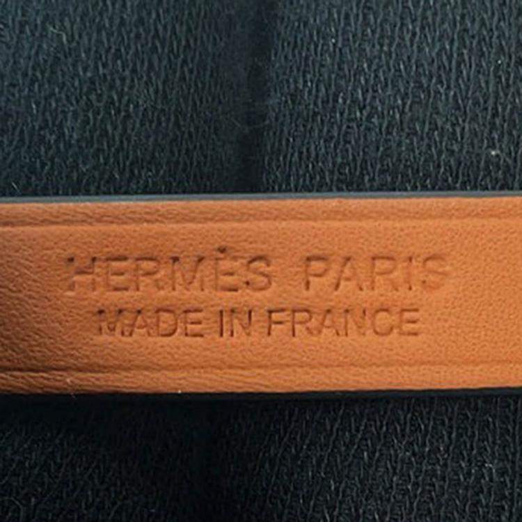 Pre Owned Hermes Mini Kelly Double Tour Bracelet Size T2 Silver Chevre Shamqila