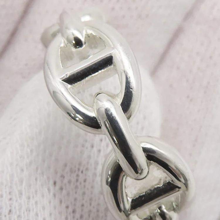مملوكة مسبقًا Hermes Chaine D'Ancre Anchene Ring Size Pm/51/#11 Sv925