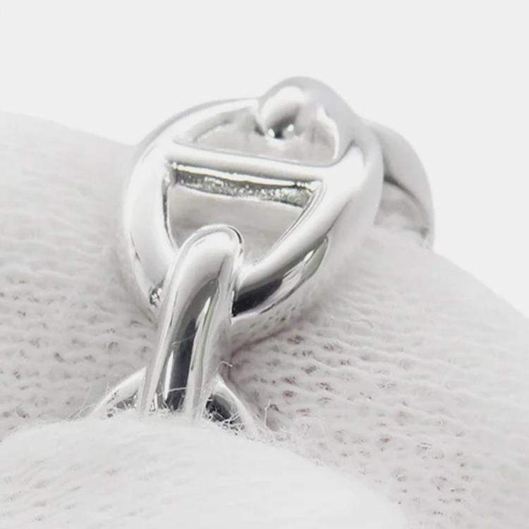 Pre Owned Hermes Chaine D'Ancre Anchene Ring Size Pm/51/#11 Sv925