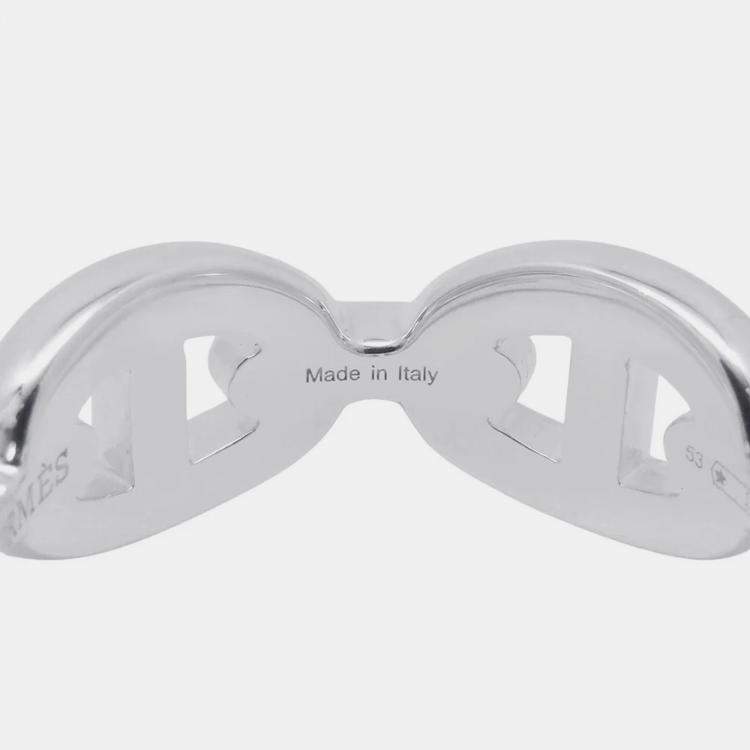 Pre Owned Hermes Chaine D'Ancre Anchene Ring Size Pm/53/#13 Sv925