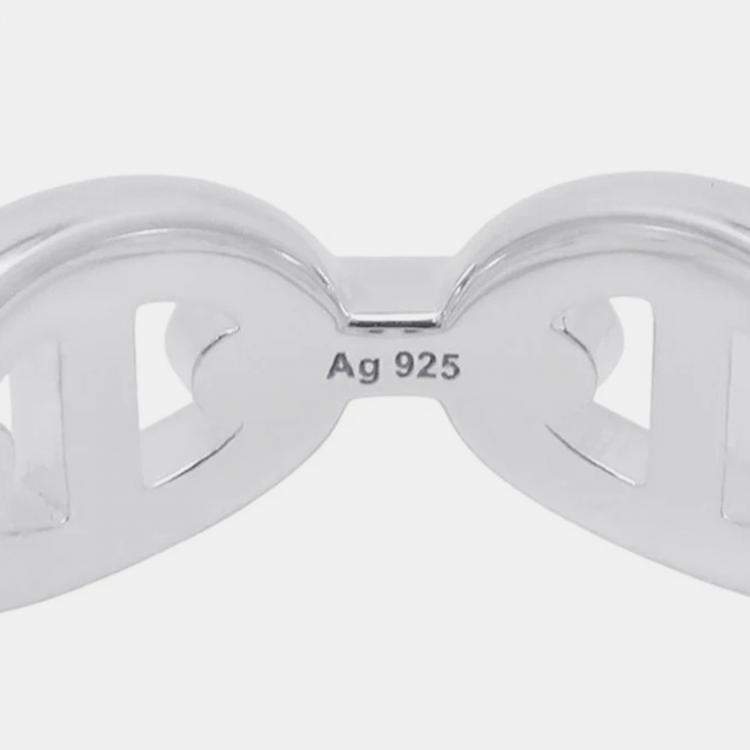 Pre Owned Hermes Chaine D'Ancre Anchene Ring Size Pm/51/#11 Sv925