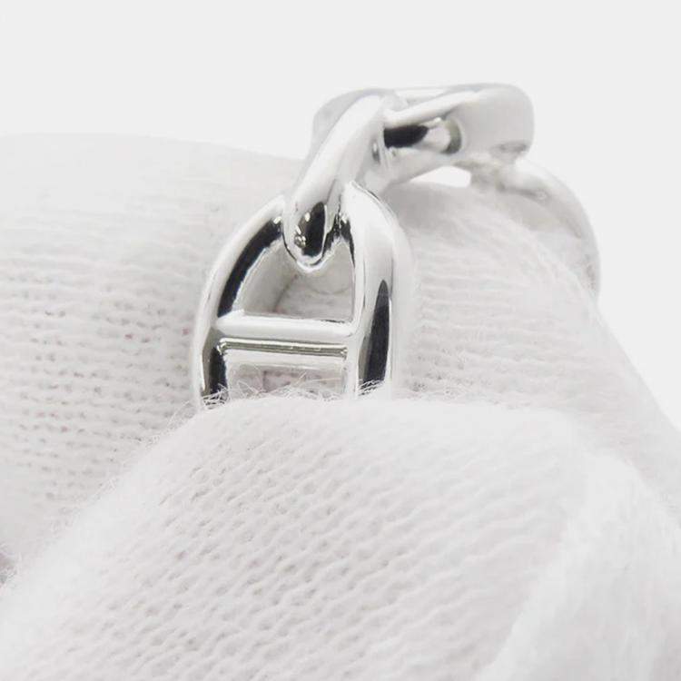Pre Owned Hermes Chaine D'Ancre Anchene Ring Size Pm/51/#11 Sv925