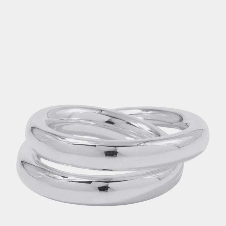 Pre Owned Hermes Caba Cityslide Clutchertige Ring Size 48/#8 Sv925